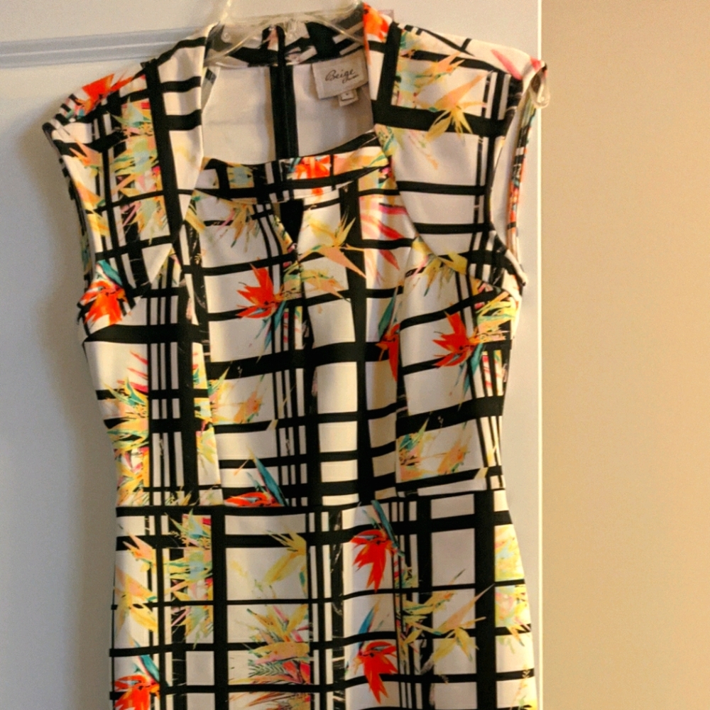 Gorgeous Cream and black stripe dress